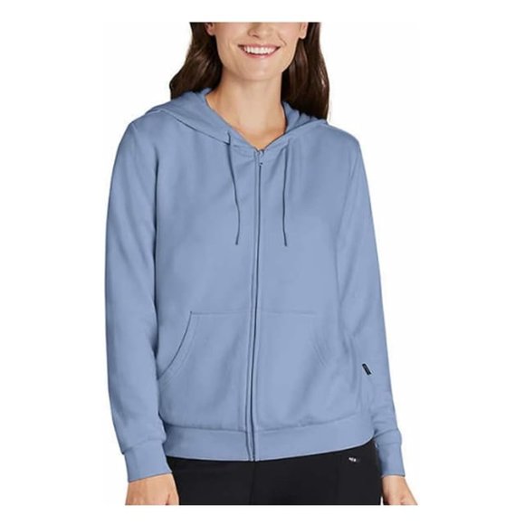NWT Eddie Bauer Women's Relaxed Fit Ultra Soft Full Zip Hoodie Blue S $70 RR51 - Picture 1 of 2